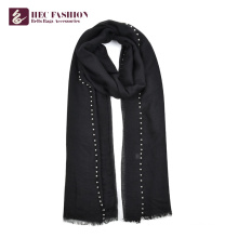 HEC New Fashion Polyester Material Plain Large Shawl Scarf For Lady